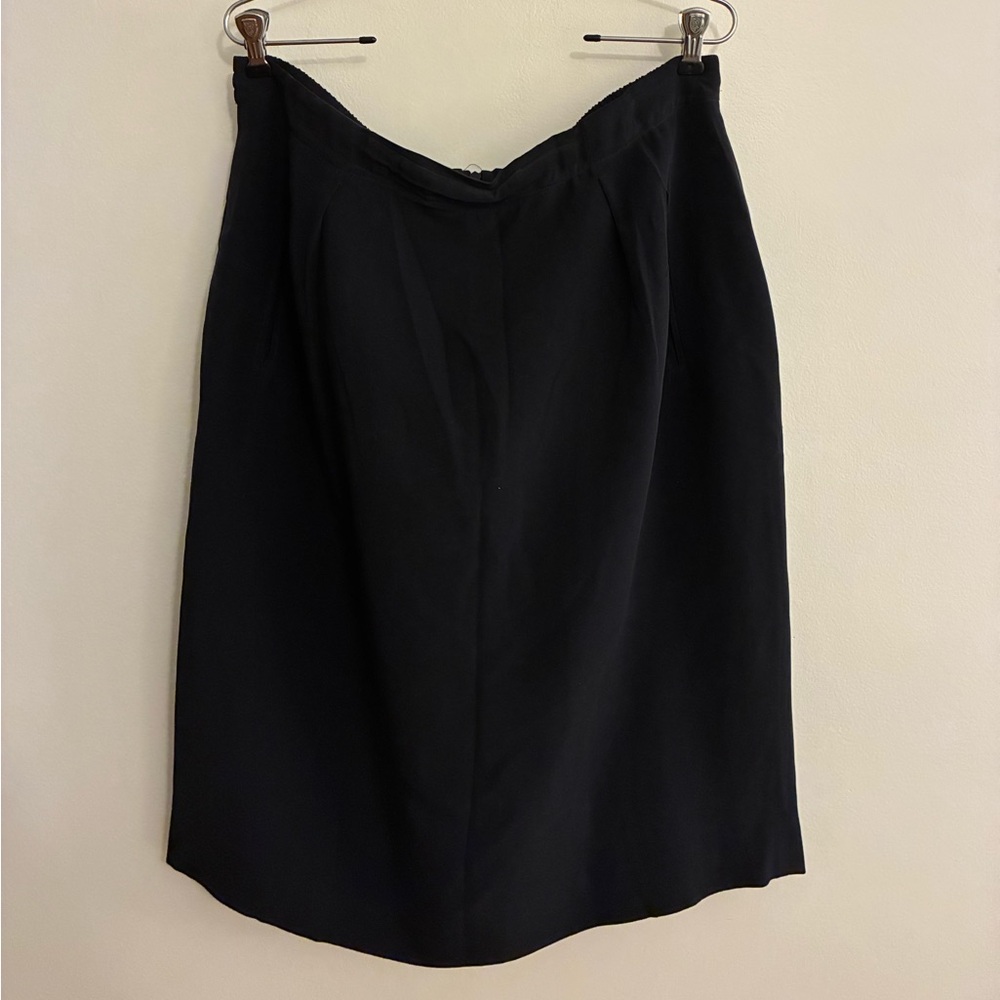 Vintage Jones New York Silk Skirt in Black, sz 14W